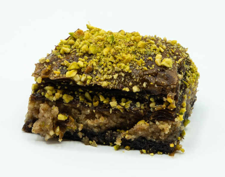 Baklawa de nueces, canela y cacao