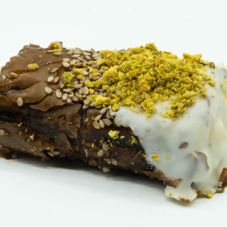 Dedos de cacahuete, coco y chocolate blanco